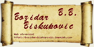 Božidar Biskupović vizit kartica